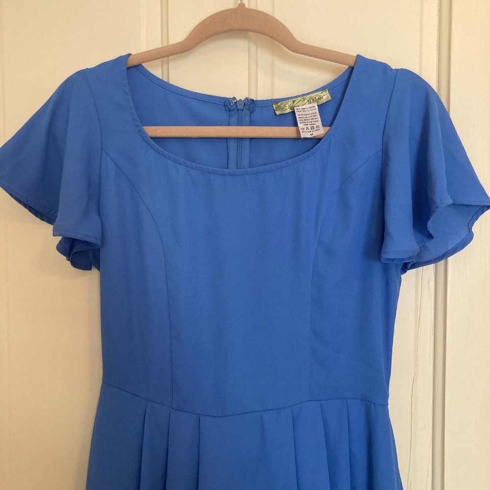 Light Blue Fit and Flare Dress